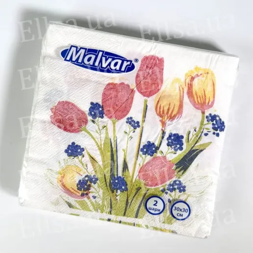 Napkin 30x30cm 2-ply Malvar Tulips 20pcs