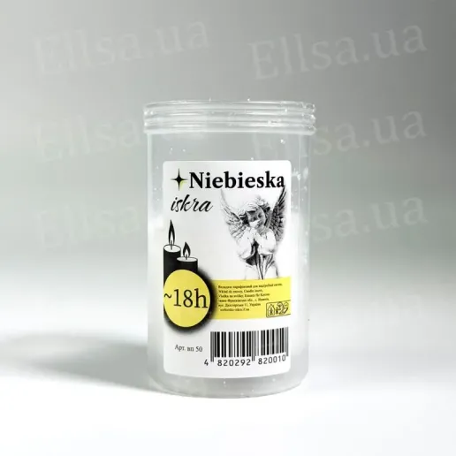 Paraffin spare candle Niebieska Iskra 18 hours