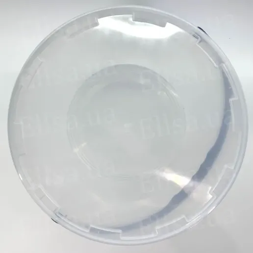 Plastic bucket with lid 10 l transparent