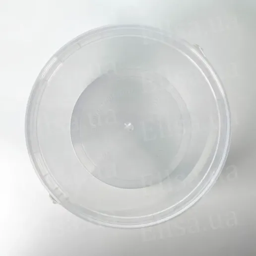 Plastic bucket with lid 2,3 l transparent