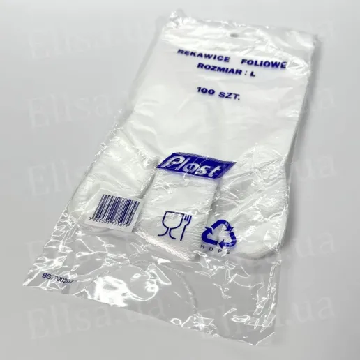 Рукавиці одноразові L Plast 100шт Польща