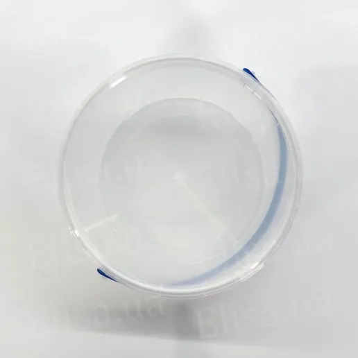 Plastic bucket with lid 0.5 l transparent