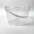 Plastic bucket with lid 2,3 l transparent