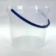 Plastic bucket with lid 10 l transparent