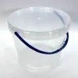 Plastic bucket with lid 10 l transparent