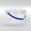 Plastic bucket with lid 0.5 l transparent
